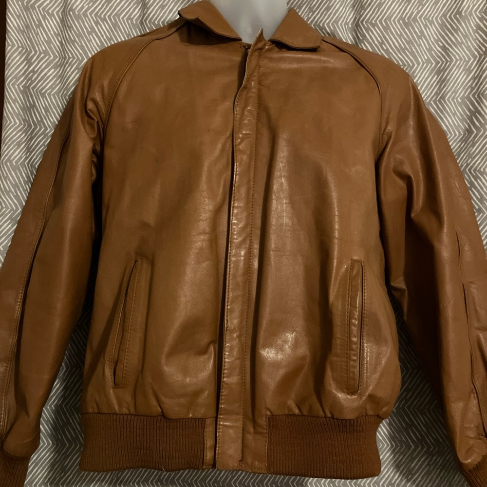 Vintage Golden STATE LEATHER FASHIONS KOREA MEN'S LEATHER JACKET - size 40